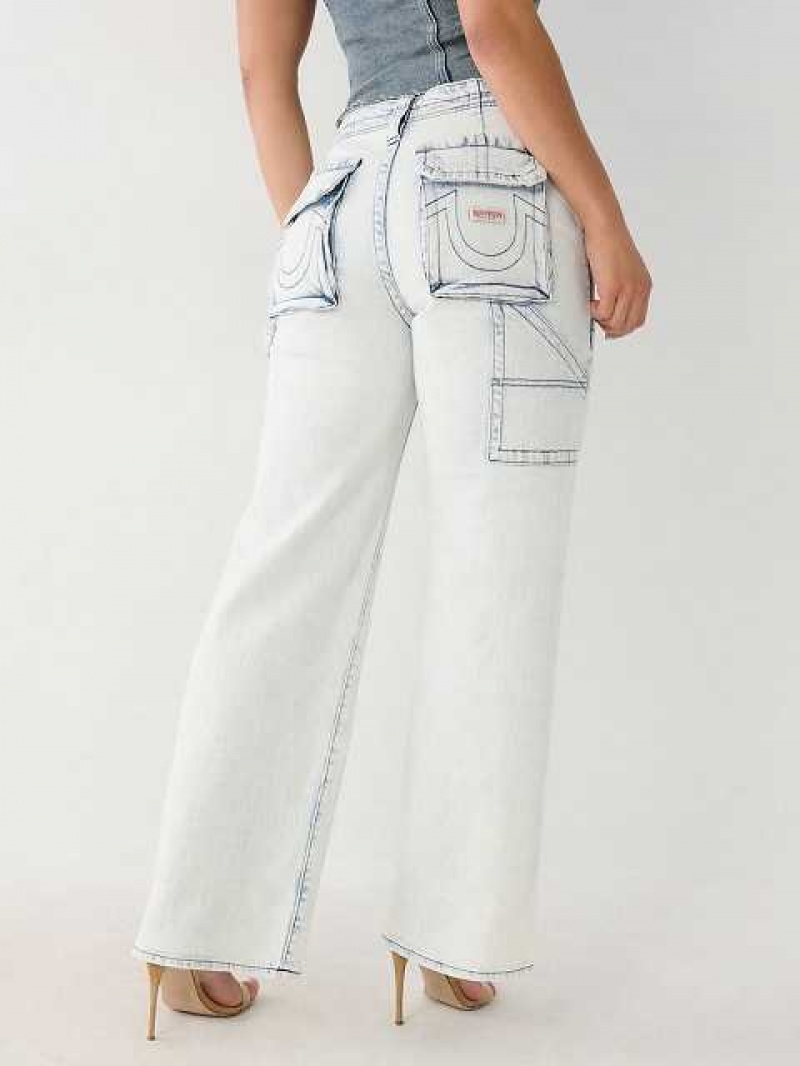 Baggy Jeans True Religion Bobbi Utility Mujer Azules Claro | Colombia-GKRNDPX41