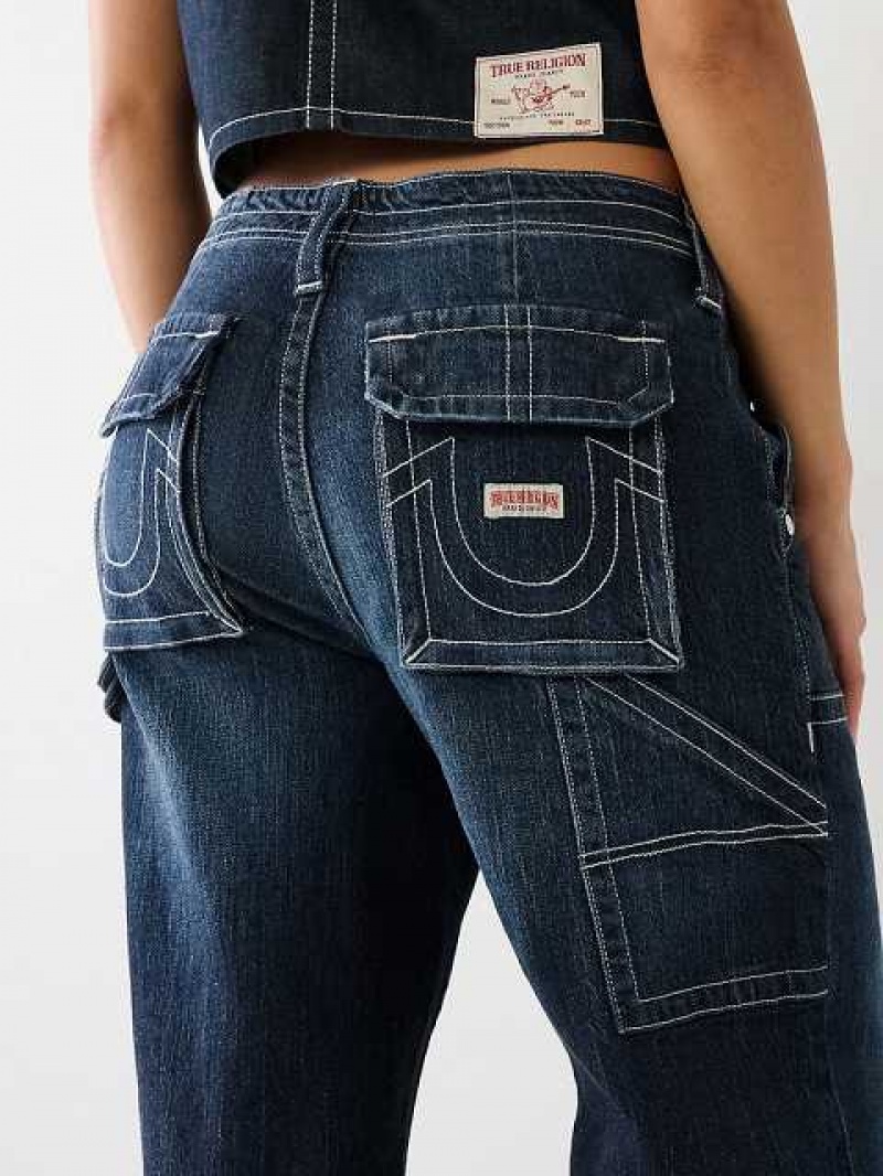 Baggy Jeans True Religion Bobbi Utility Mujer Azules Oscuro | Colombia-RVYZPON65