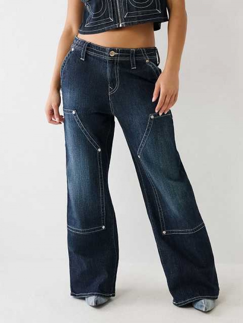 Baggy Jeans True Religion Bobbi Utility Mujer Azules Oscuro | Colombia-RVYZPON65