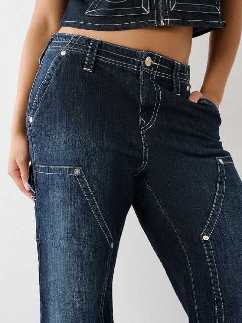 Baggy Jeans True Religion Bobbi Utility Mujer Azules Oscuro | Colombia-RVYZPON65