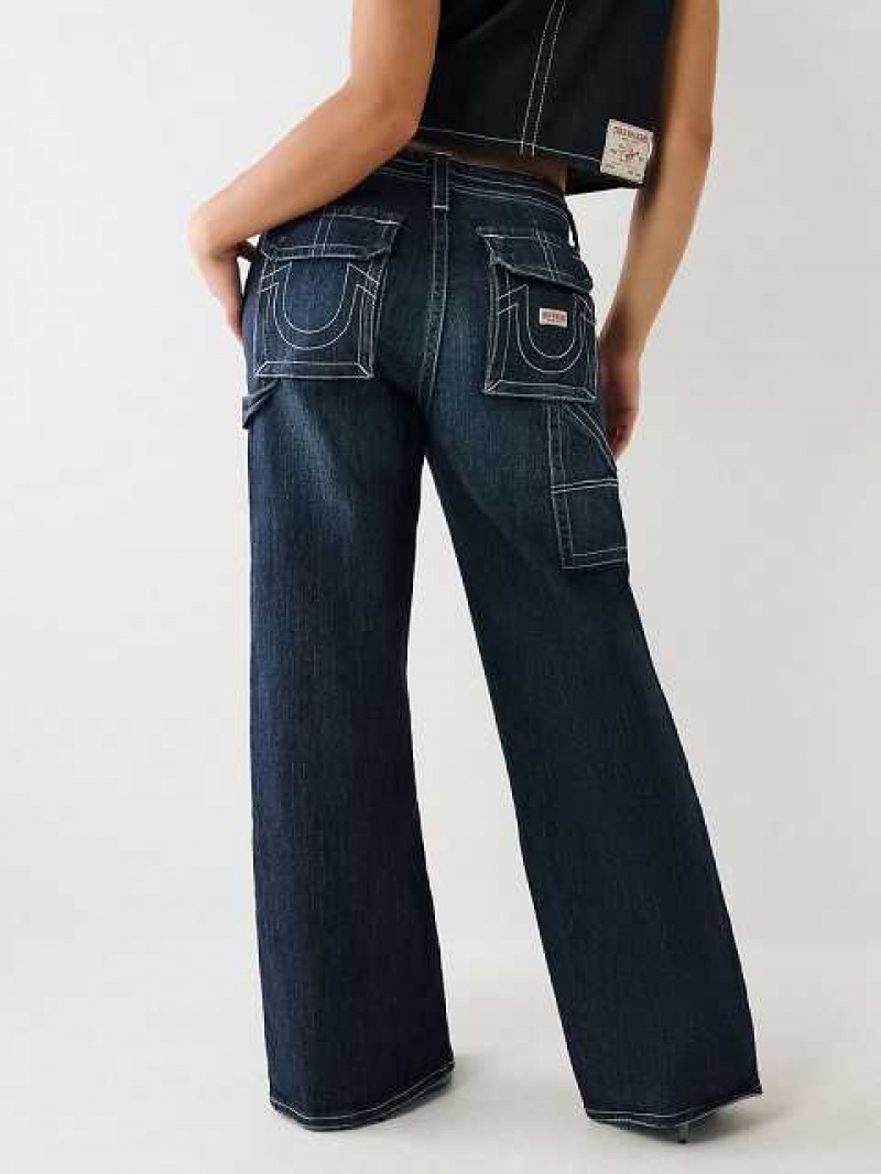 Baggy Jeans True Religion Bobbi Utility Mujer Azules Oscuro | Colombia-RVYZPON65