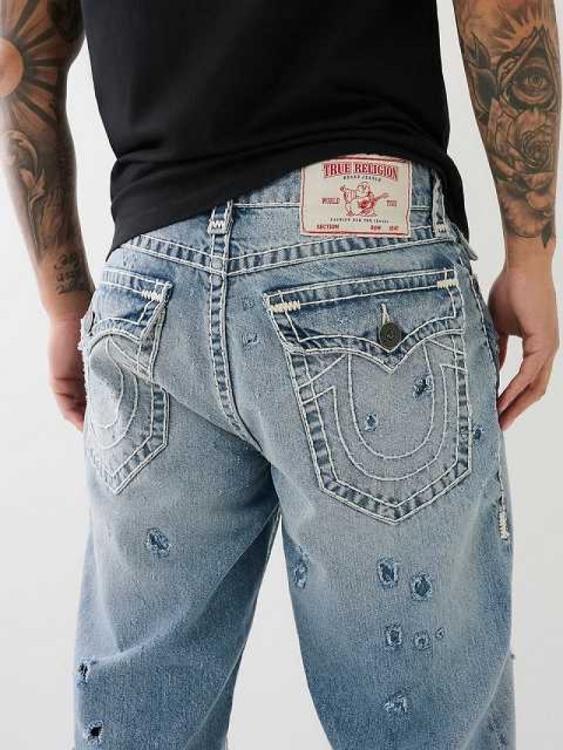 Baggy Jeans True Religion Bobby Distressed Super T Hombre Azules Claro | Colombia-VMCNDKA19