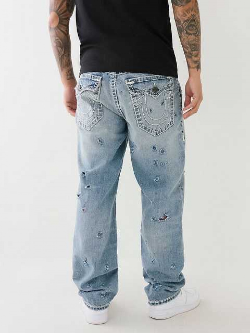 Baggy Jeans True Religion Bobby Distressed Super T Hombre Azules Claro | Colombia-VMCNDKA19