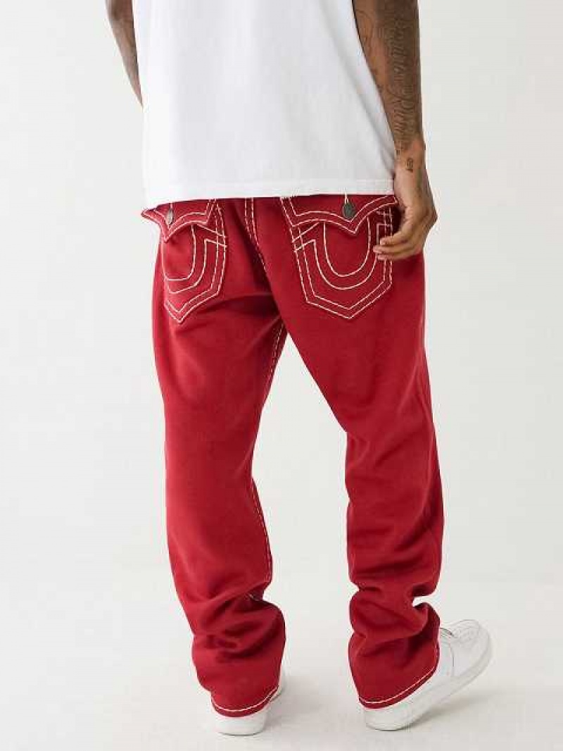 Baggy Jeans True Religion Bobby Fleece Super T Hombre Rojas | Colombia-ACQMUPO97