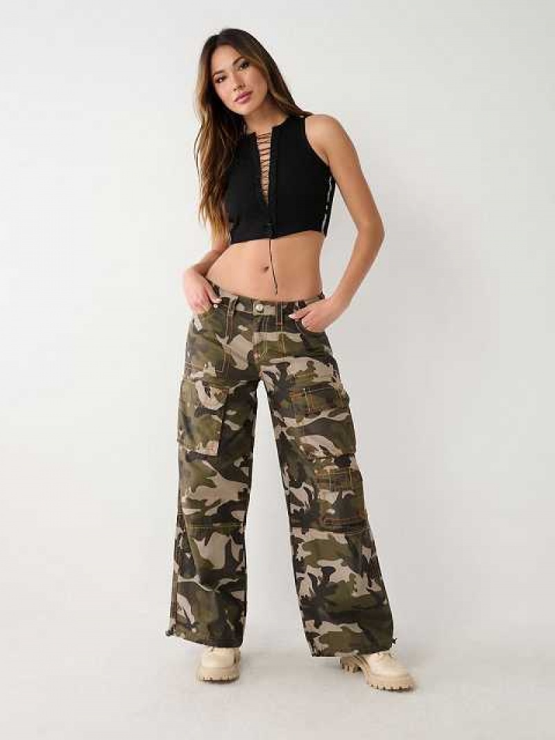 Baggy Jeans True Religion Jessie Big T Camo Cargo Super Mujer Camuflaje | Colombia-GHJBEPW53