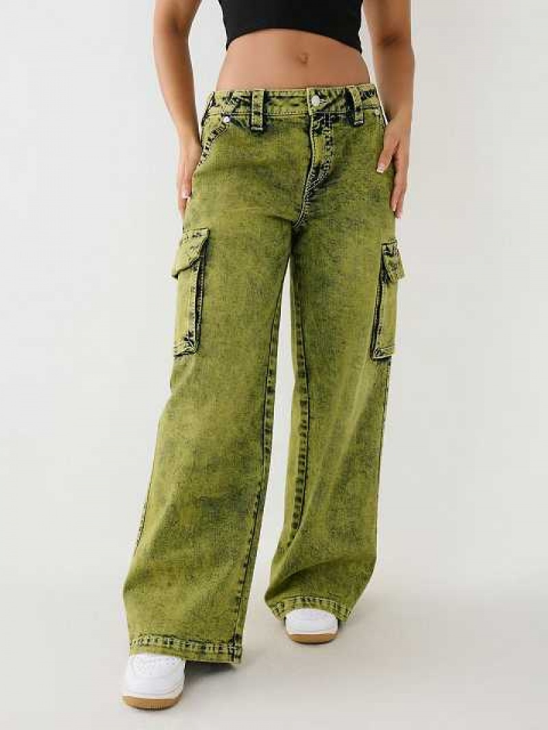 Baggy Jeans True Religion Jessie Super Baggy Mujer Verde | Colombia-JPRNSEW73