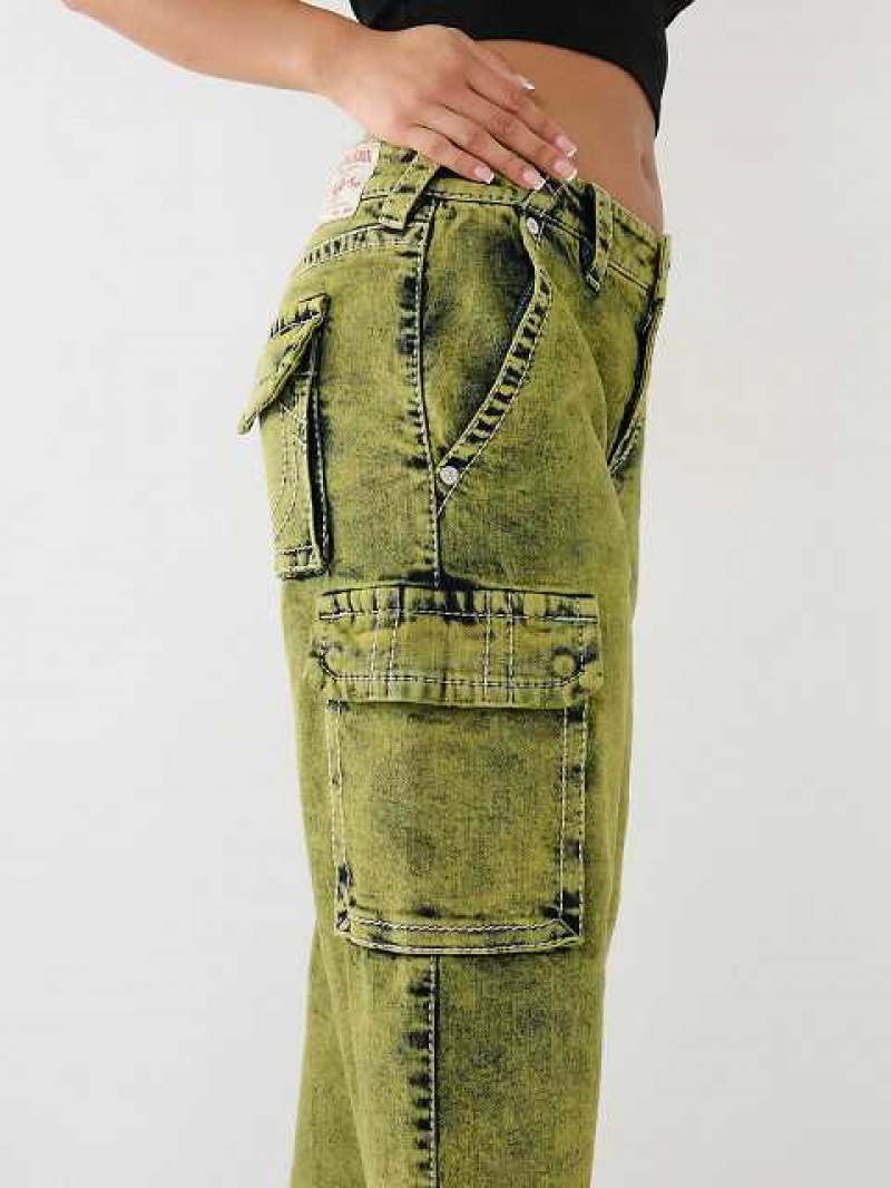 Baggy Jeans True Religion Jessie Super Baggy Mujer Verde | Colombia-JPRNSEW73