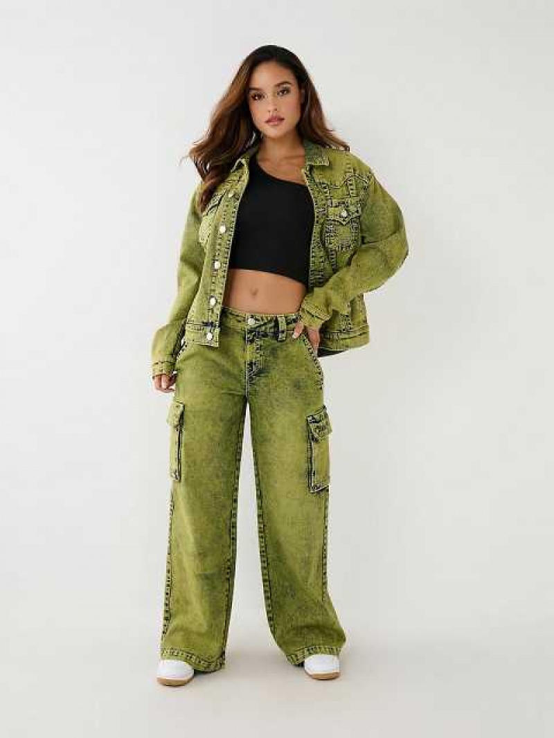 Baggy Jeans True Religion Jessie Super Baggy Mujer Verde | Colombia-JPRNSEW73