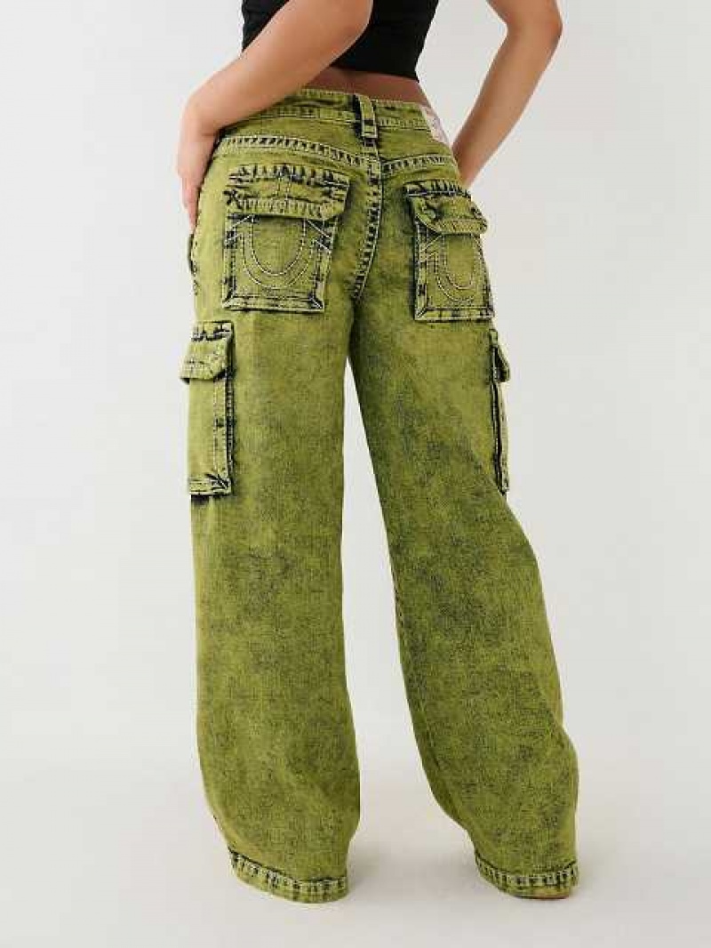 Baggy Jeans True Religion Jessie Super Baggy Mujer Verde | Colombia-JPRNSEW73