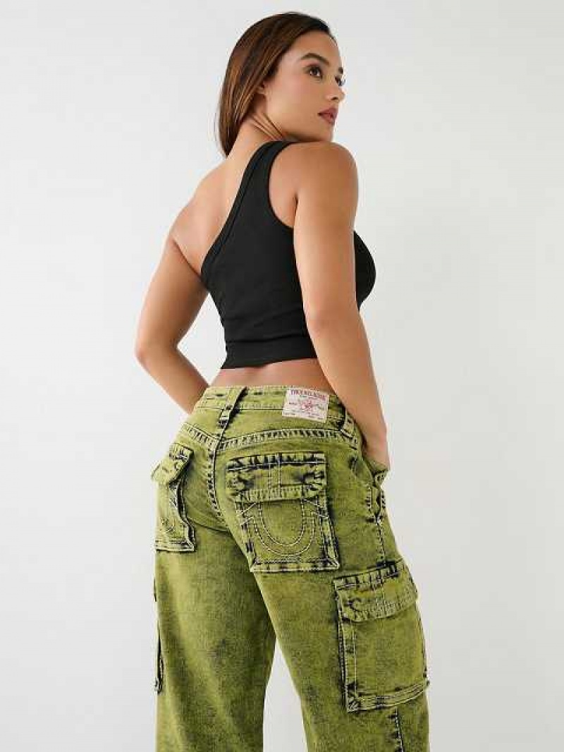 Baggy Jeans True Religion Jessie Super Big T Mujer Verde | Colombia-PDTWONI69