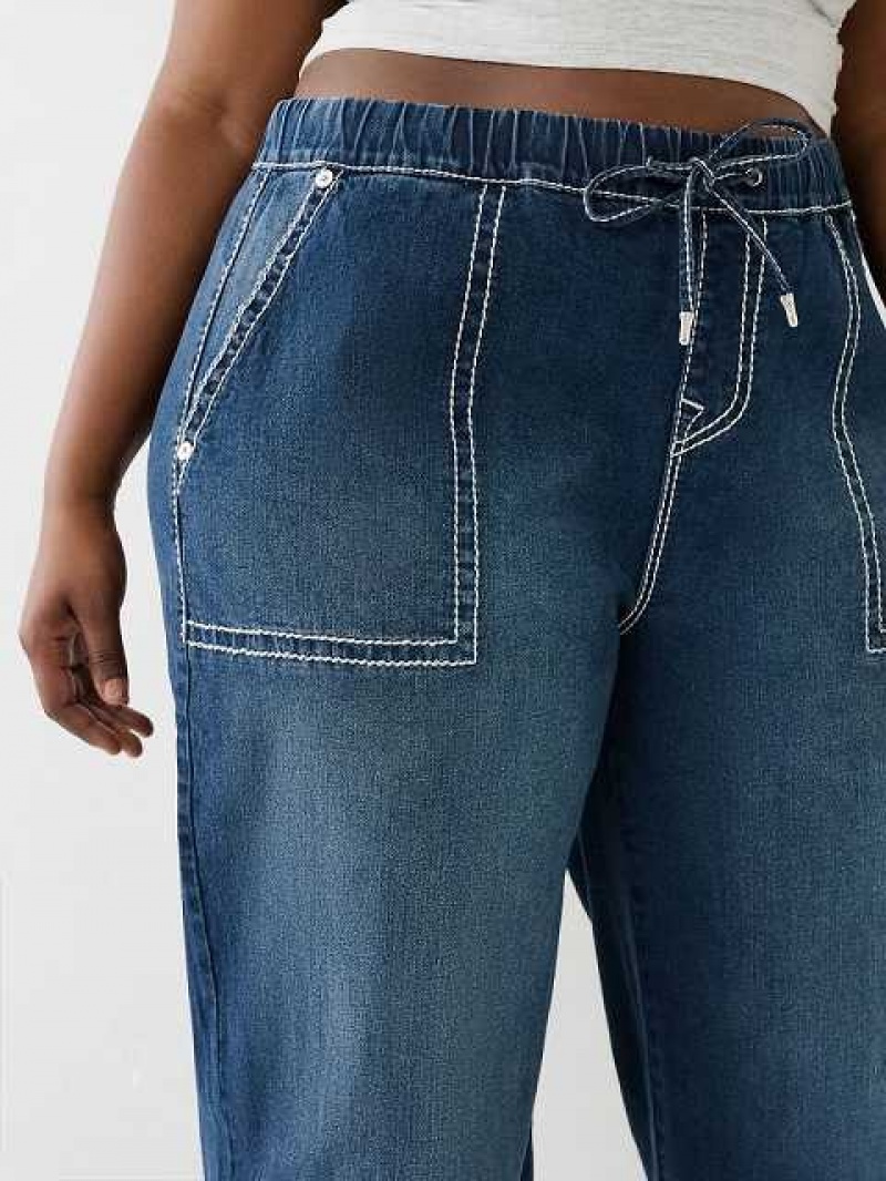 Baggy Jeans True Religion Plus Relaxed Baggy Cargo Mujer Blancas | Colombia-RYBIUHV01