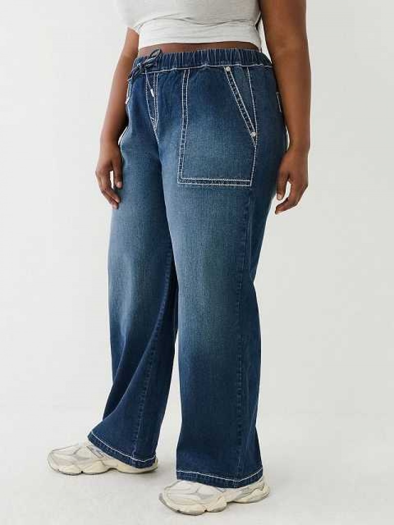 Baggy Jeans True Religion Plus Relaxed Baggy Cargo Mujer Blancas | Colombia-RYBIUHV01