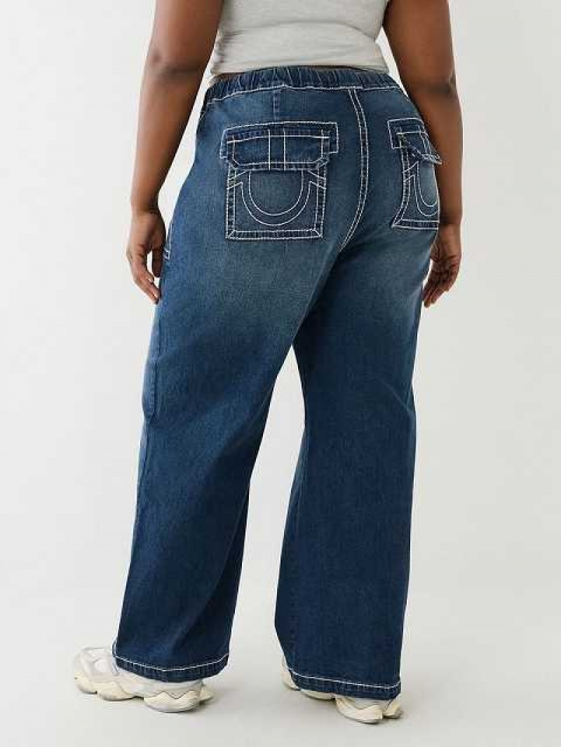 Baggy Jeans True Religion Plus Relaxed Baggy Cargo Mujer Blancas | Colombia-RYBIUHV01