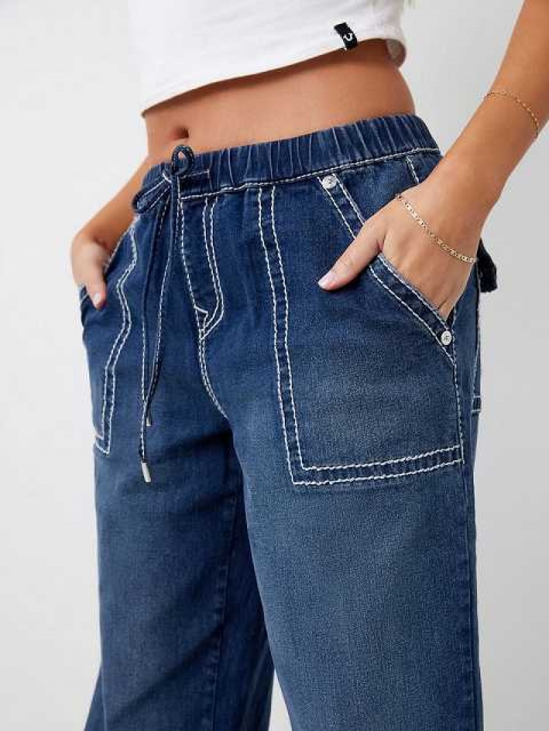 Baggy Jeans True Religion Relaxed Baggy Cargo Mujer Blancas | Colombia-HZKGOWM89