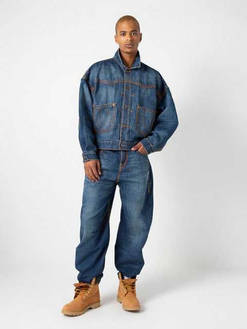 Baggy Jeans True Religion Sebastien Ami X True Religion Warped Joey Super T Hombre Azules | Colombia-NDGXFTV13