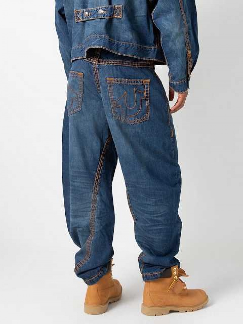 Baggy Jeans True Religion Sebastien Ami X True Religion Warped Joey Super T Hombre Azules | Colombia-NDGXFTV13