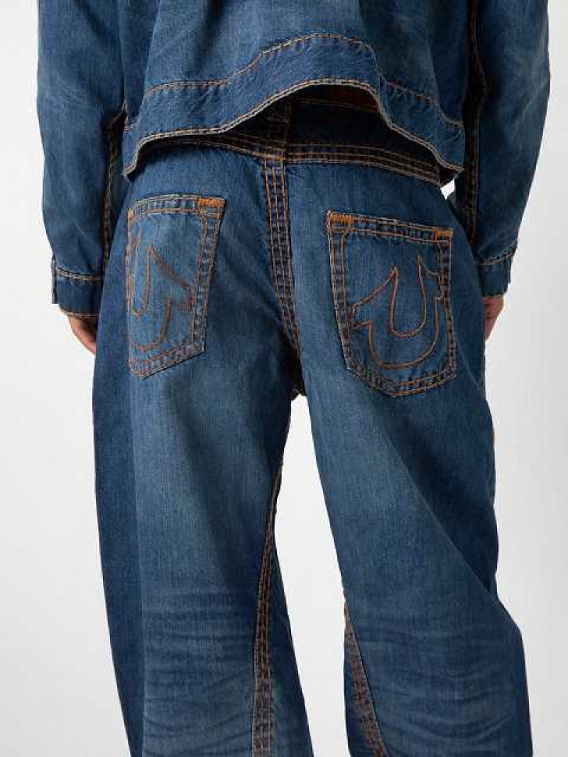 Baggy Jeans True Religion Sebastien Ami X True Religion Warped Joey Super T Hombre Azules | Colombia-NDGXFTV13