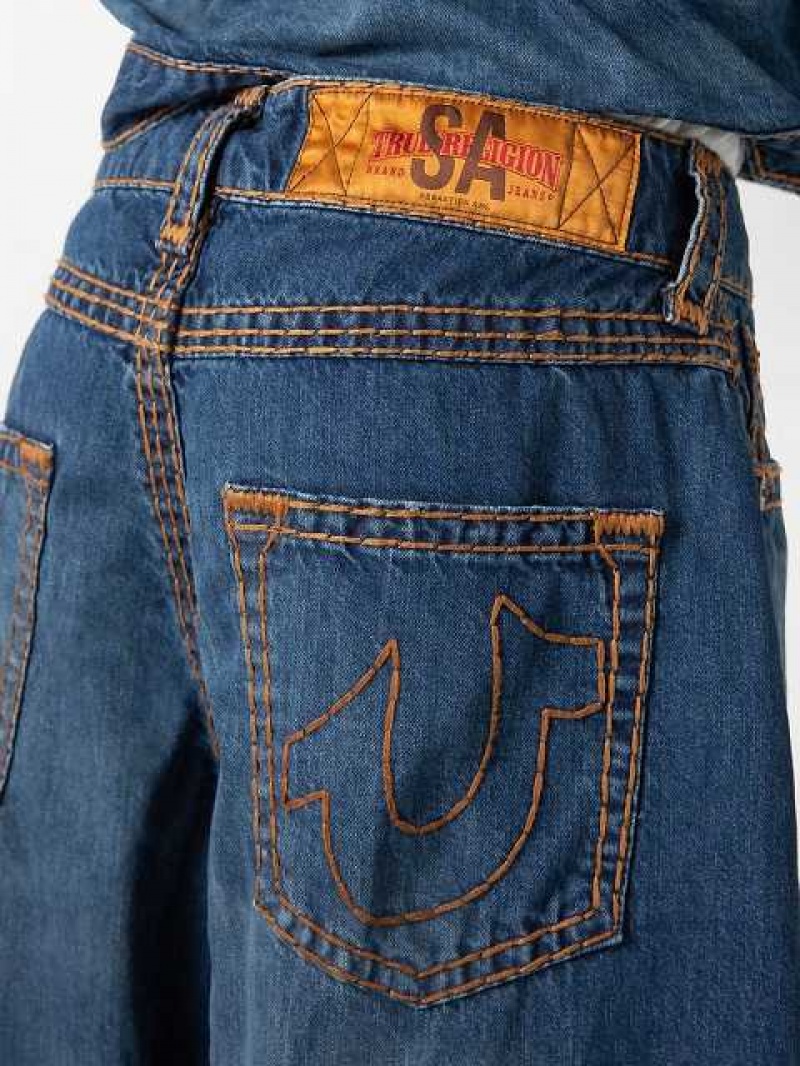 Baggy Jeans True Religion Sebastien Ami X True Religion Warped Joey Super T Hombre Azules | Colombia-NDGXFTV13