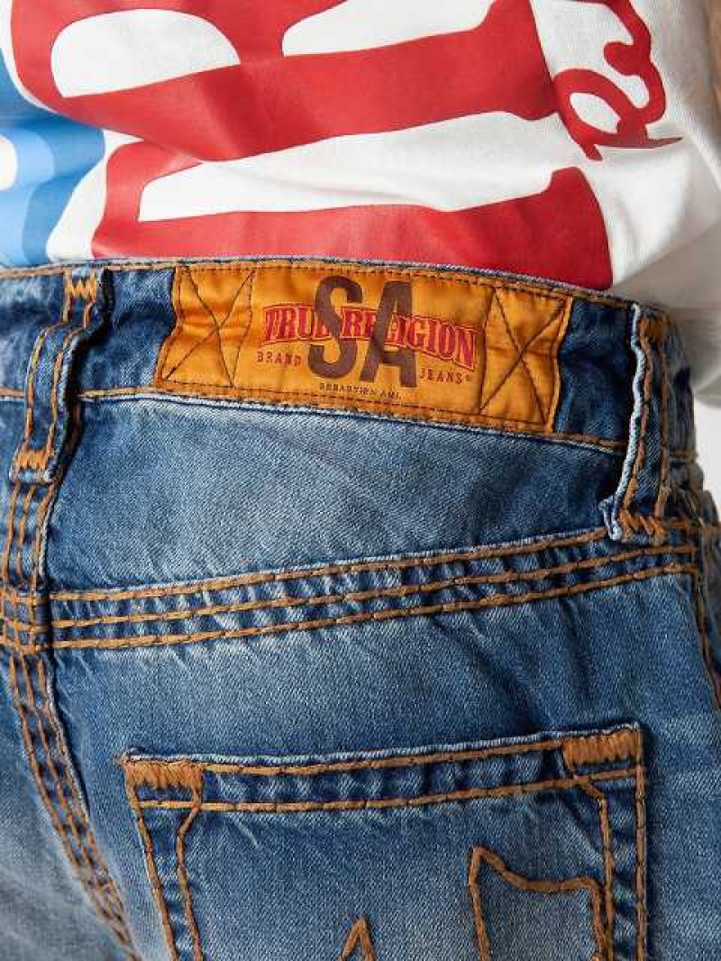 Baggy Jeans True Religion Sebastien Ami X True Religion Warped Joey Super T Hombre Azules | Colombia-NDGXFTV13