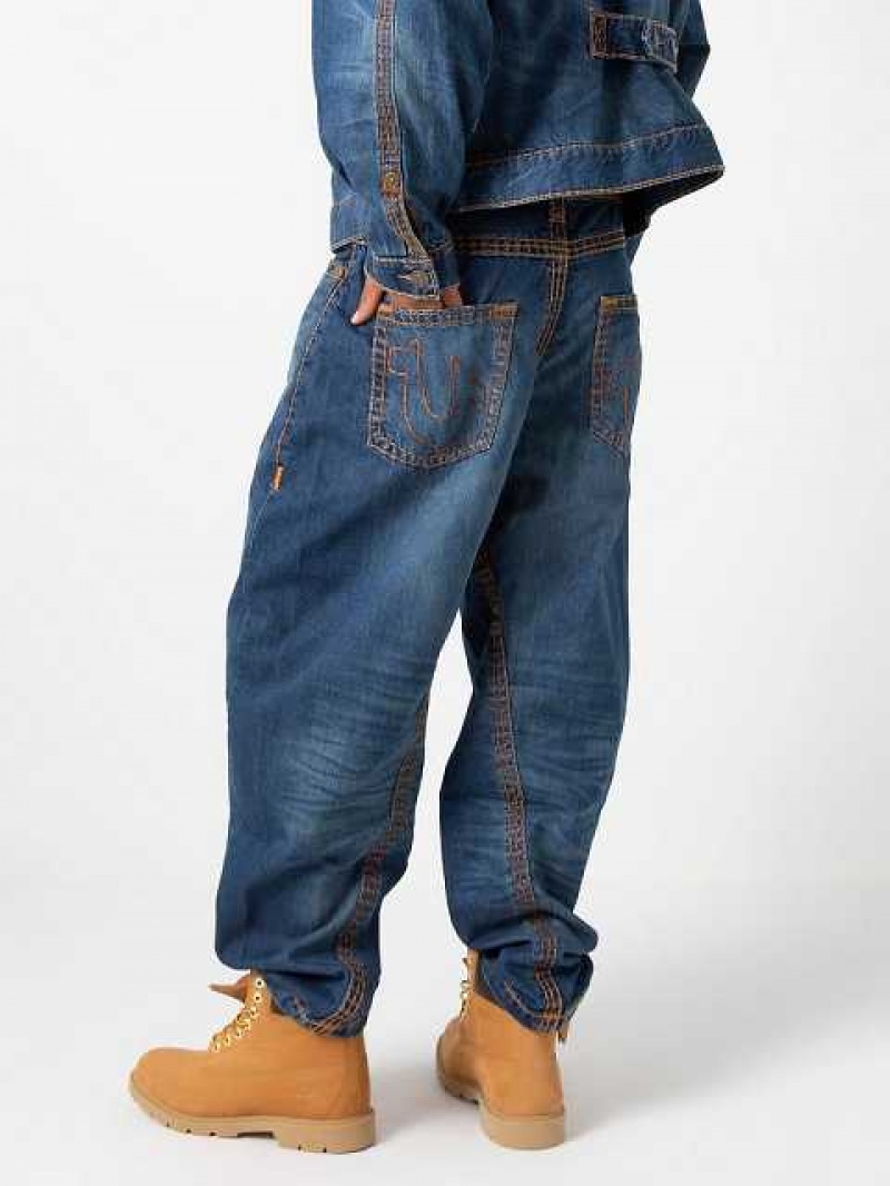 Baggy Jeans True Religion Sebastien Ami X True Religion Warped Joey Super T Hombre Azules | Colombia-NDGXFTV13