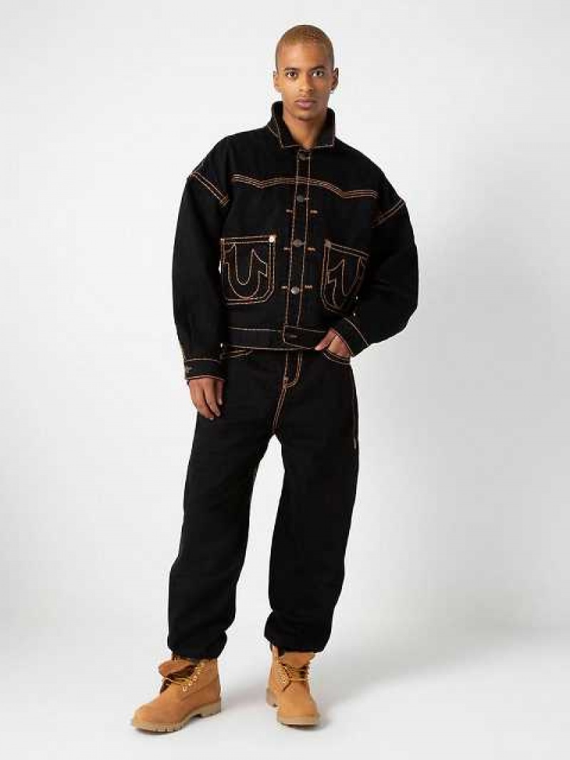 Baggy Jeans True Religion Sebastien Ami X True Religion Warped Joey Super T Hombre Negras | Colombia-DIYAGRE53