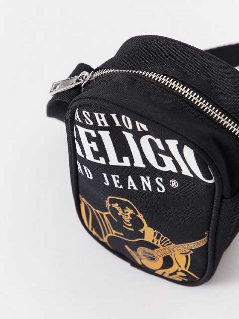 Bolsas True Religion Buddha Phone Unisex Negras | Colombia-ZMALBHW21