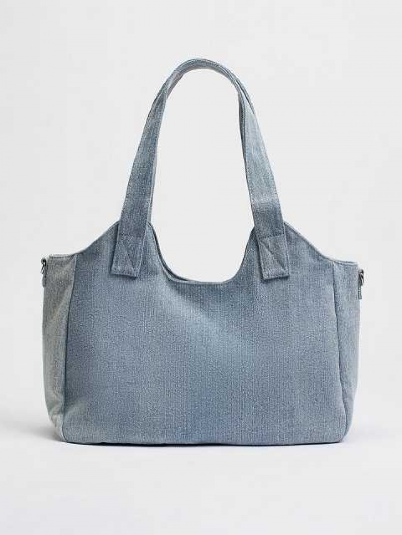 Bolsas True Religion Denim Satchel Unisex Azules Claro | Colombia-MWQHLFV75