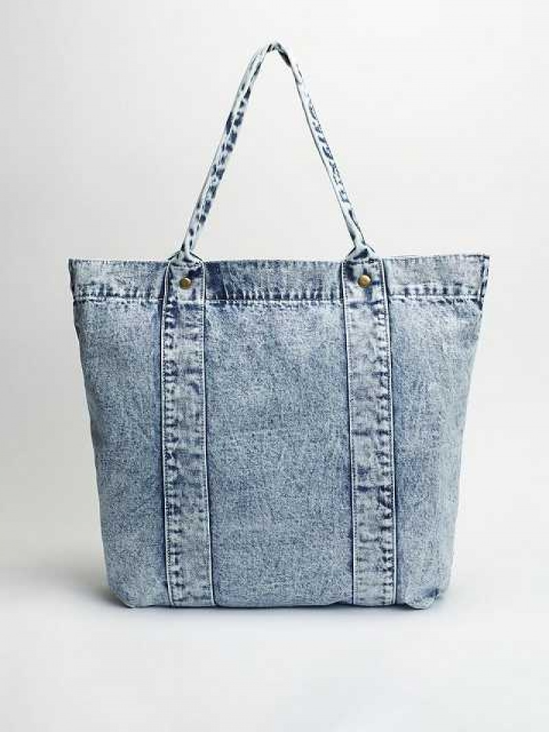 Bolsas True Religion Denim Tote Unisex Azules Claro | Colombia-TFPXANR47