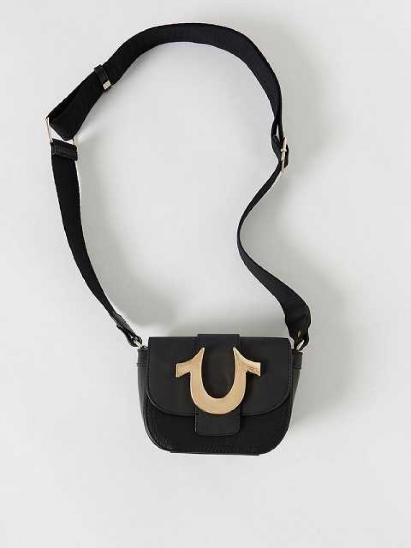 Bolsas True Religion Gamuza Mini Flap Hs Unisex Negras | Colombia-QEHNIMJ89