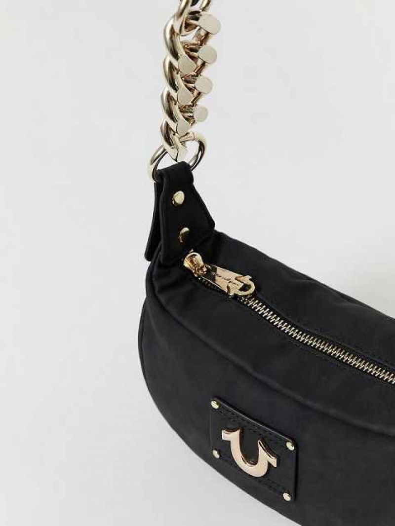 Bolsas True Religion Horseshoe Chain Unisex Negras | Colombia-LJFAXHV85