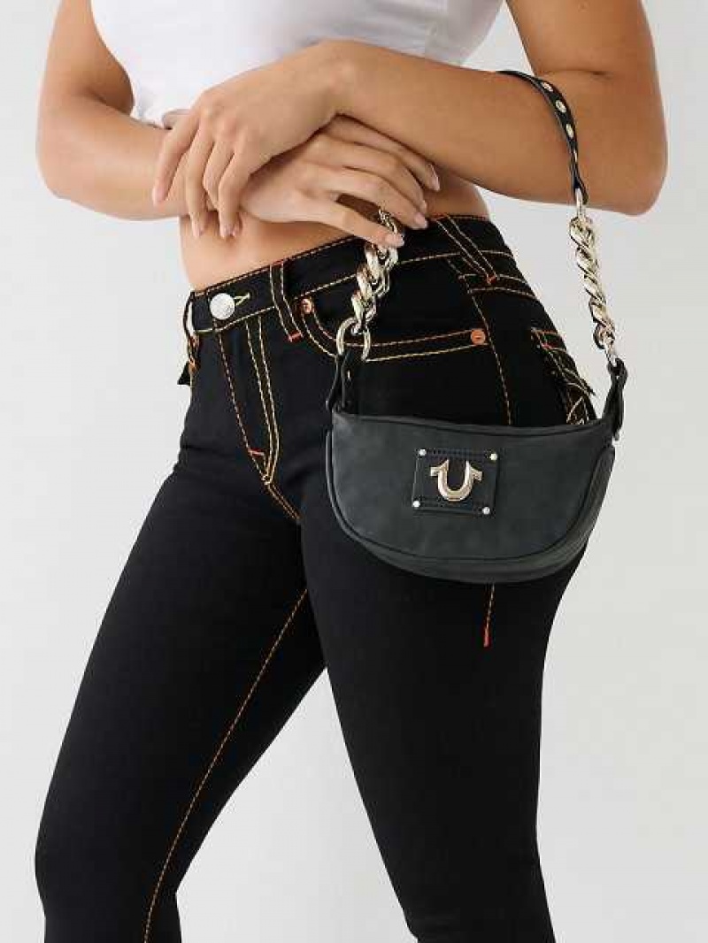 Bolsas True Religion Horseshoe Chain Unisex Negras | Colombia-LJFAXHV85