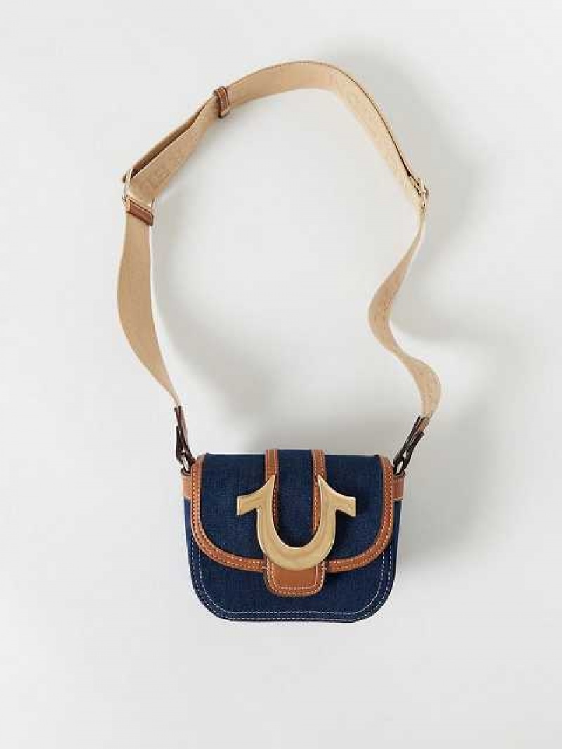 Bolsas True Religion Horseshoe Mini Unisex Azules Oscuro | Colombia-JQTFMGR57