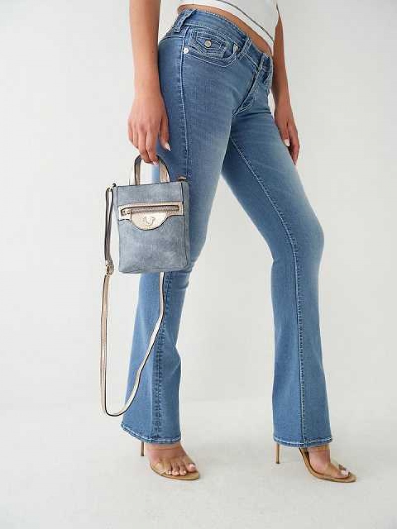 Bolsas True Religion Mini Denim Tote Unisex Azules | Colombia-QMANPDF56