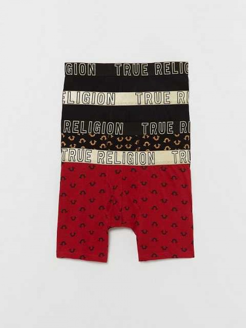 Bragas True Religion Horseshoe Print Brief - 4 Pack Unisex Rojas Multicolor | Colombia-JRMYFTL19