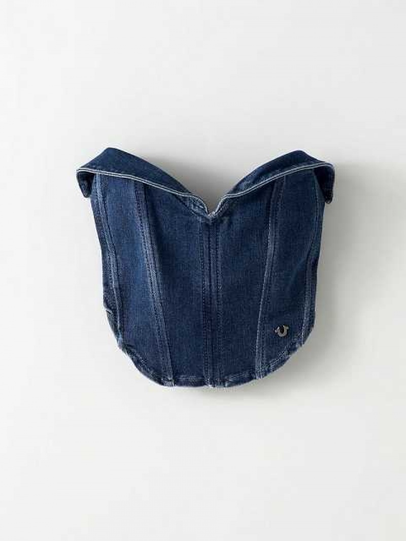 Bustier True Religion Tr X Dreezy Denim Mujer Azules | Colombia-EOQUNMR07