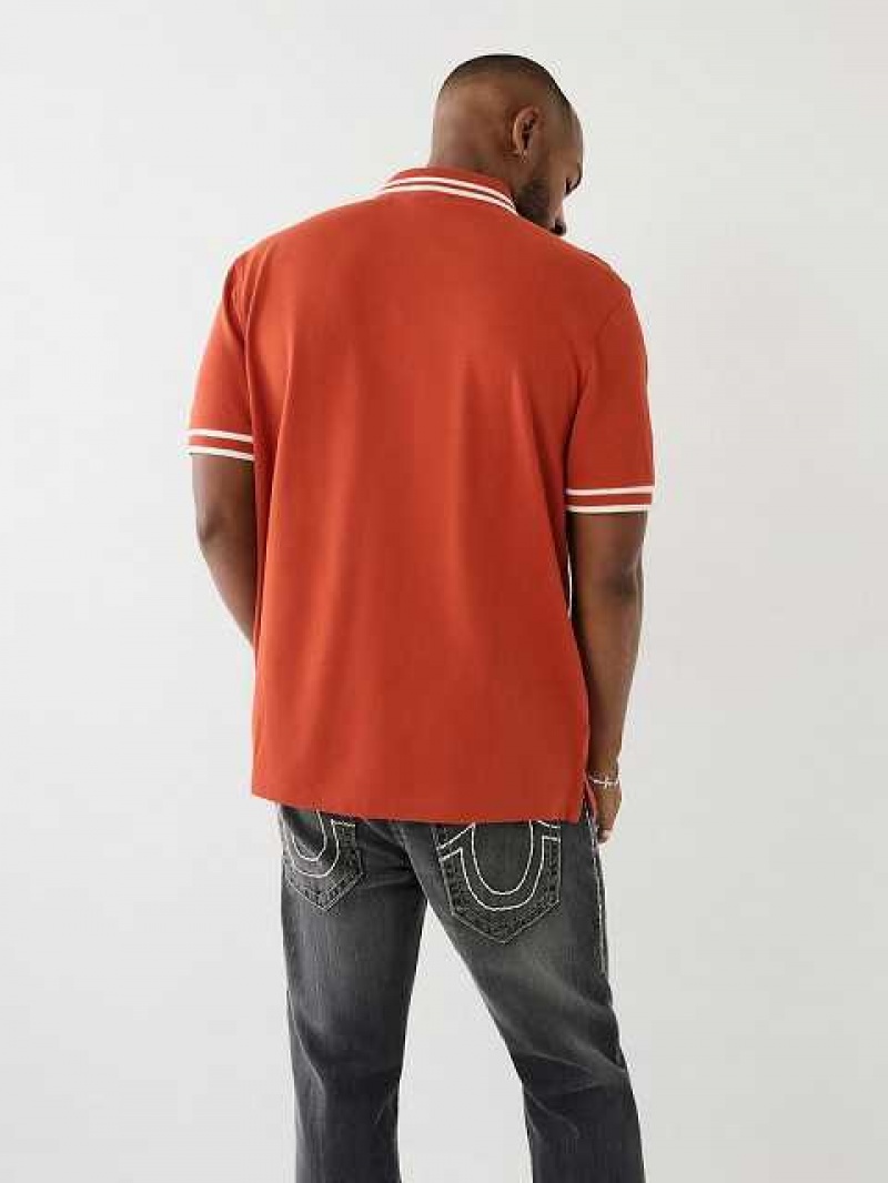 Camisa True Religion Logo Polo Hombre Naranjas | Colombia-VJTHBMQ86