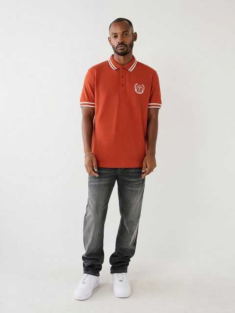 Camisa True Religion Logo Polo Hombre Naranjas | Colombia-VJTHBMQ86