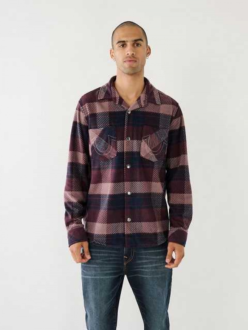 Camisa True Religion Polar Fleece Hombre Moradas | Colombia-ANCOEKH49