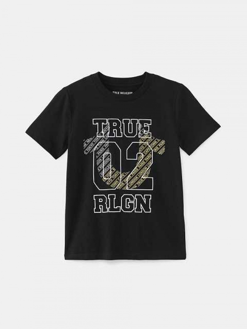 Camiseta True Religion 02 Tr City Hs Logo Niños Negras | Colombia-IXSCONF98