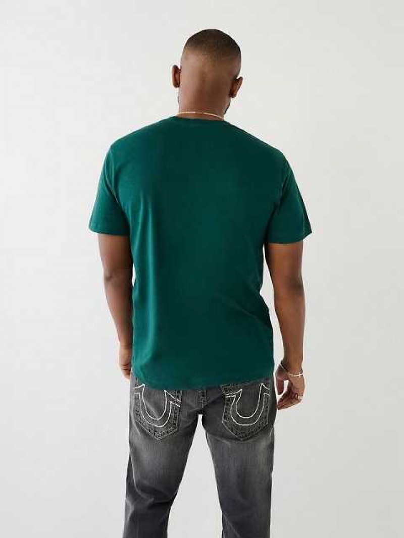 Camiseta True Religion Bandana Logo Hombre Turquesa Verde | Colombia-GWEZXFB13