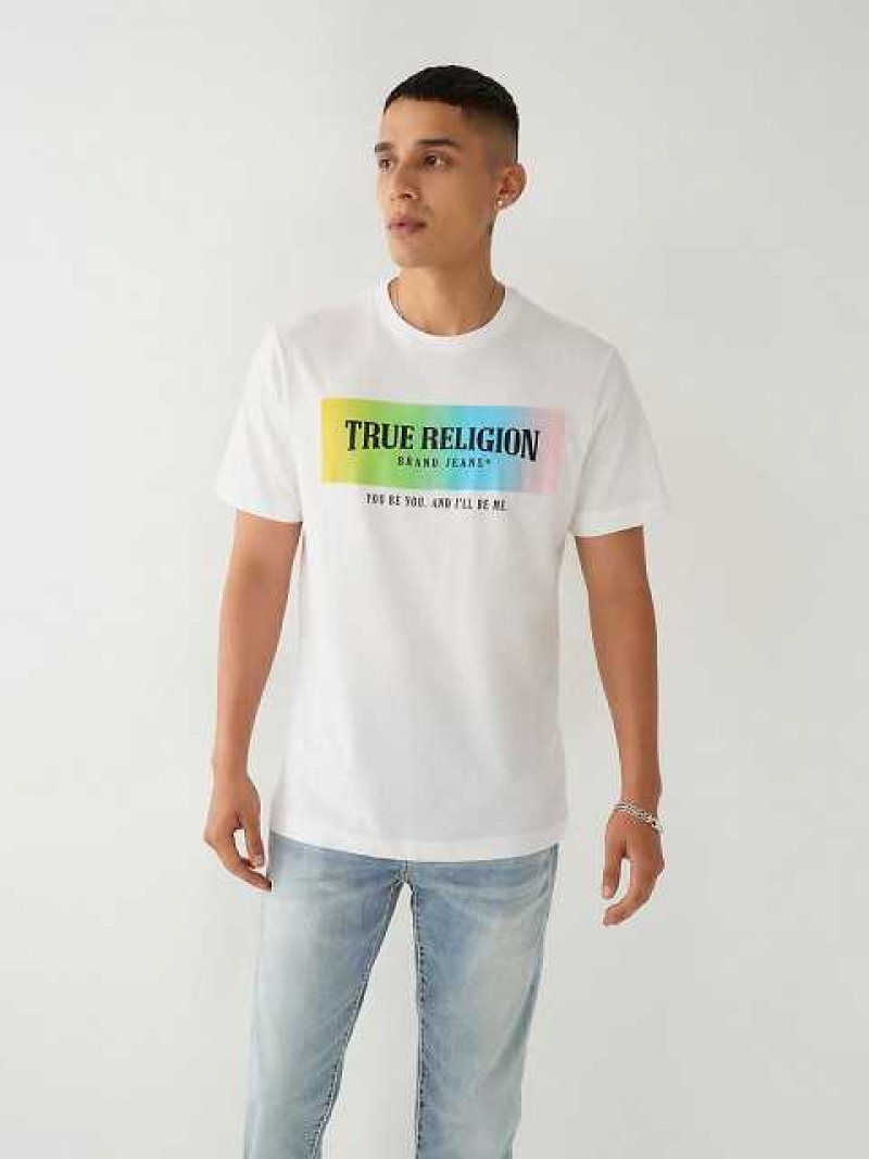 Camiseta True Religion Be You True Pride Mujer Blancas | Colombia-RETGKHY78