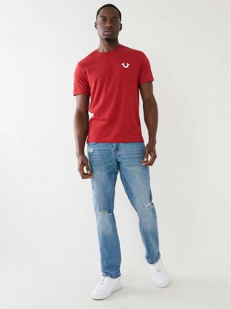 Camiseta True Religion Big Buddha Crew Neck Hombre Rojas | Colombia-BCELZFJ40