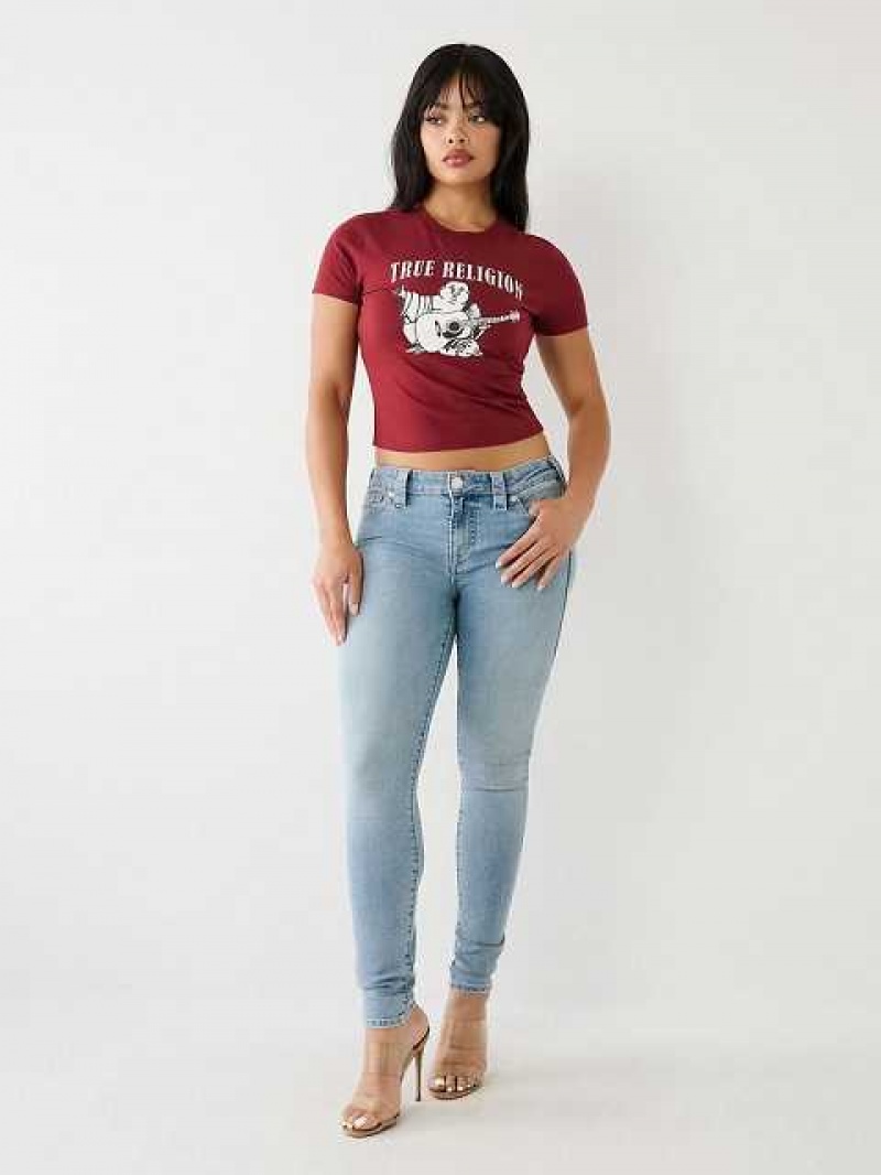 Camiseta True Religion Buddha Baby Mujer Fucsia | Colombia-AMIULWN73