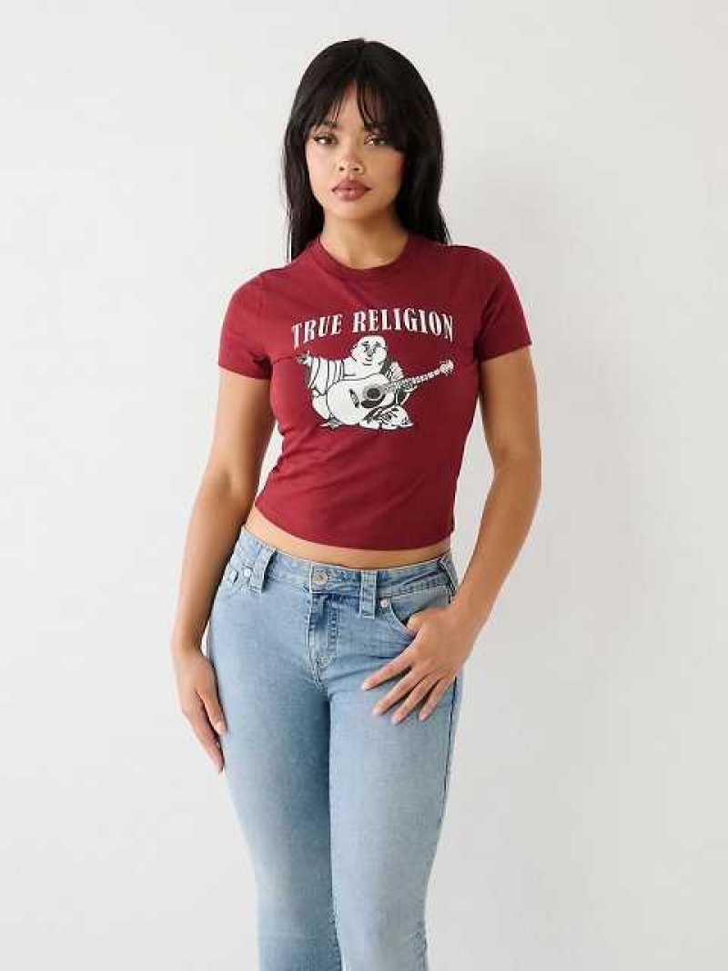 Camiseta True Religion Buddha Baby Mujer Fucsia | Colombia-AMIULWN73