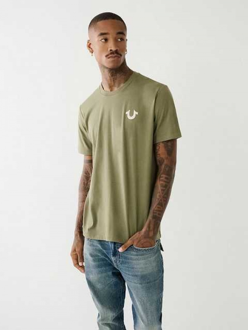 Camiseta True Religion Buddha Brand Logo Hombre Verde | Colombia-PROHQBG67