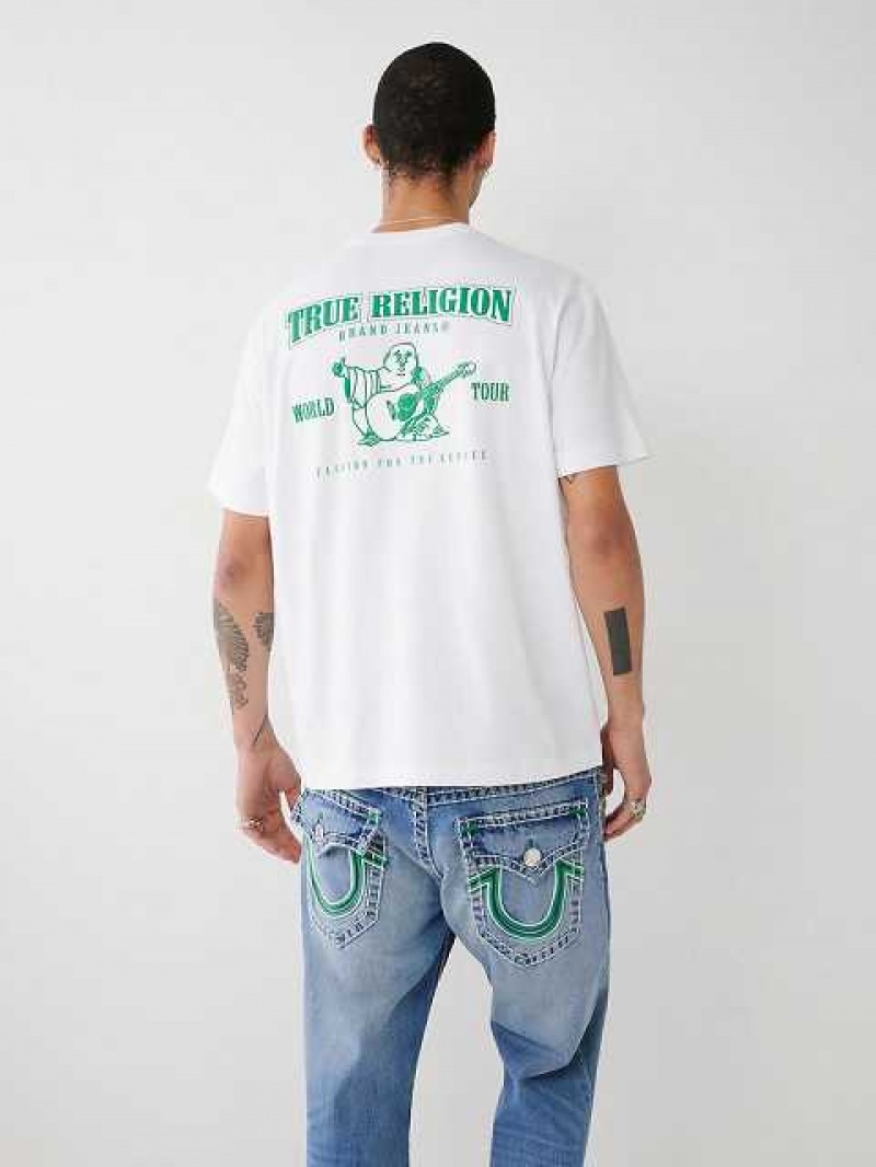 Camiseta True Religion Buddha Heritage Relaxed Hombre Blancas | Colombia-AKSCBWH18