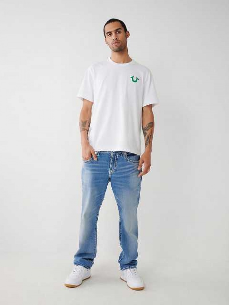 Camiseta True Religion Buddha Heritage Relaxed Hombre Blancas | Colombia-AKSCBWH18