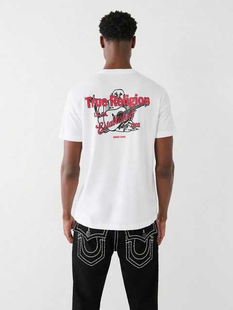 Camiseta True Religion Buddha Logo Hombre Blancas | Colombia-HLICVXR91