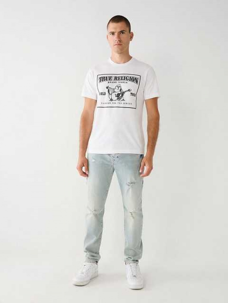 Camiseta True Religion Buddha Logo Hombre Blancas | Colombia-IZCNWTG30