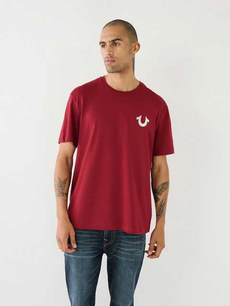 Camiseta True Religion Buddha Logo Hombre Fucsia | Colombia-SFGBTND91